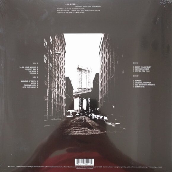 lou reed perfect night in london NEW EU ltd ed 180 gram 2 lp set 7000 issue - Picture 8 of 8